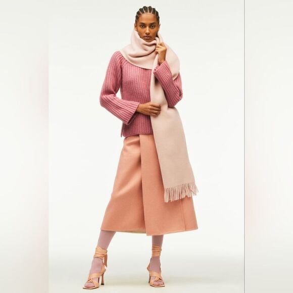 ZARA WOOL LIMITED EDITION WOOL PINK SKIRT LINE A - Picture 1 of 9